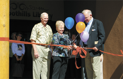 Library ribbon cutting